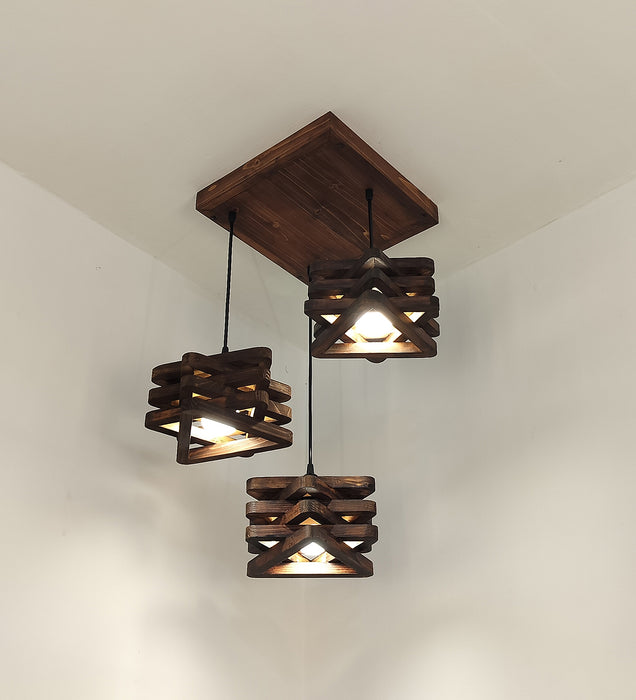 Star Brown Cluster Hanging Lamp