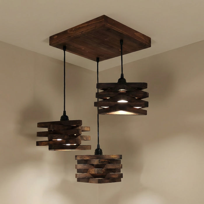 Star Brown Cluster Hanging Lamp