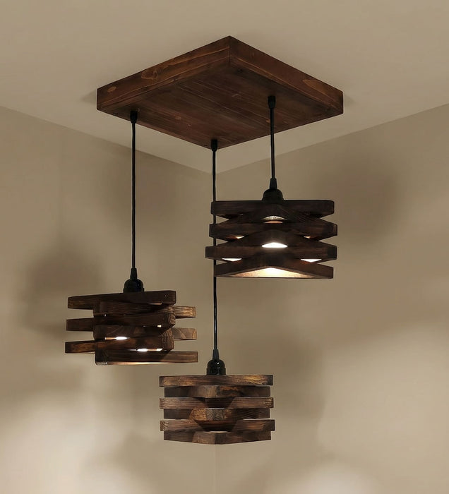 Star Brown Cluster Hanging Lamp