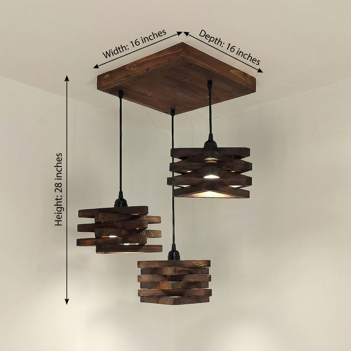 Star Brown Cluster Hanging Lamp