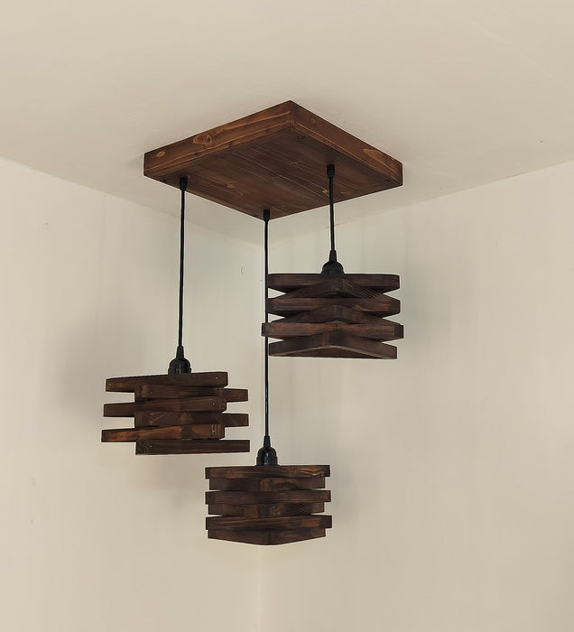 Star Brown Cluster Hanging Lamp