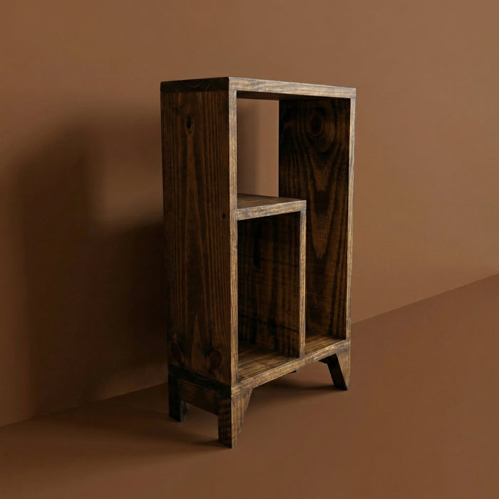 Suzi 2 Tier Brown Solid Wood End Table