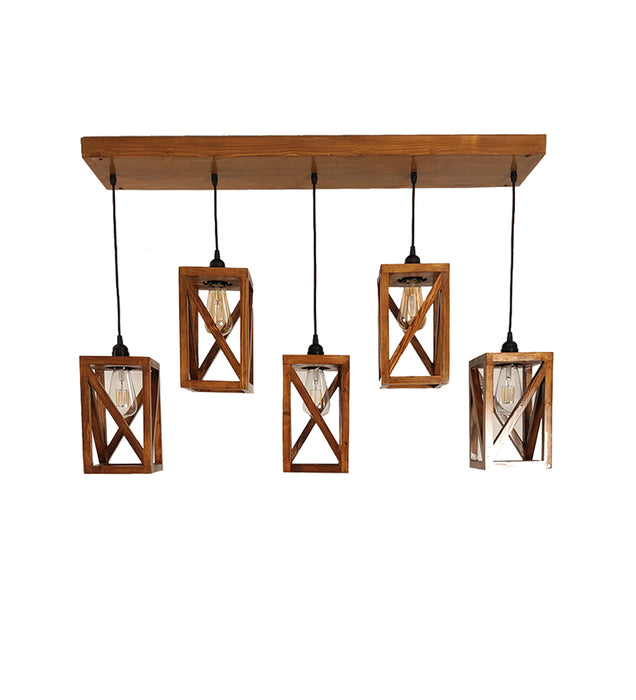 Symmetric Brown 5 Series Hanging Lamp