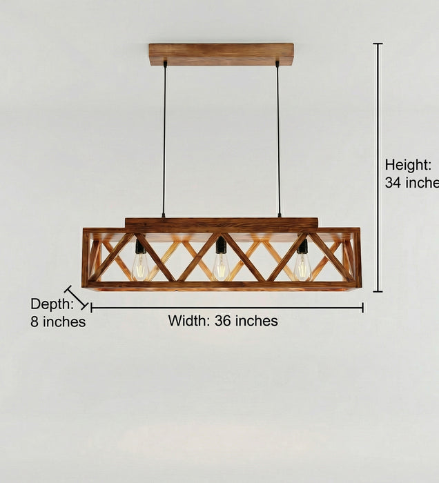 Symmetric 36 Centrum Brown 3 Series Hanging Lamp