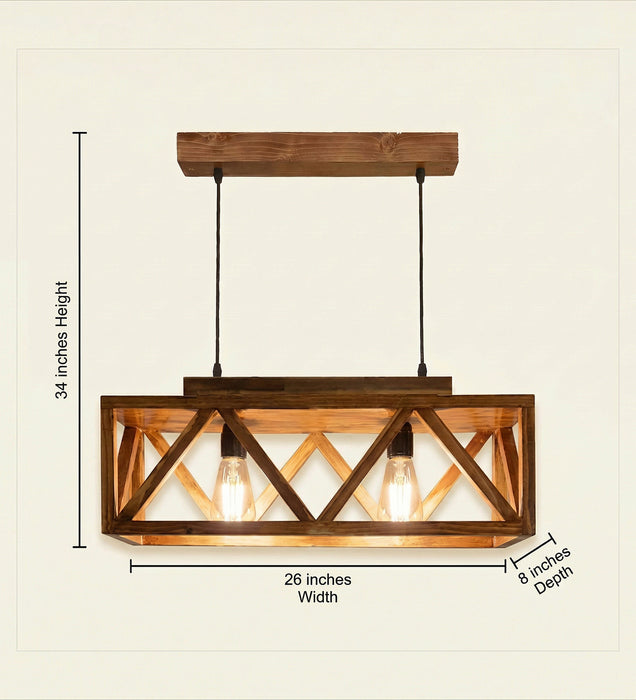 Symmetric 24 Centrum Wooden 2 Series Hanging Lamp