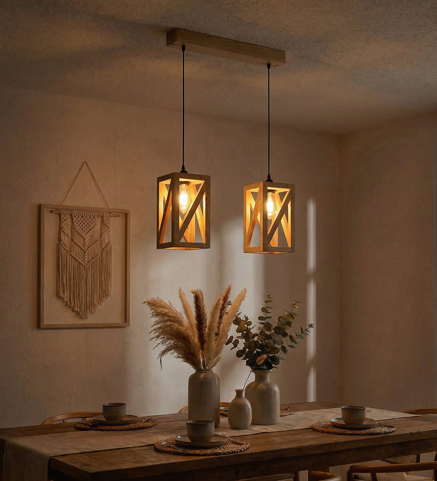 Symmetric Beige 2 Series Hanging Light