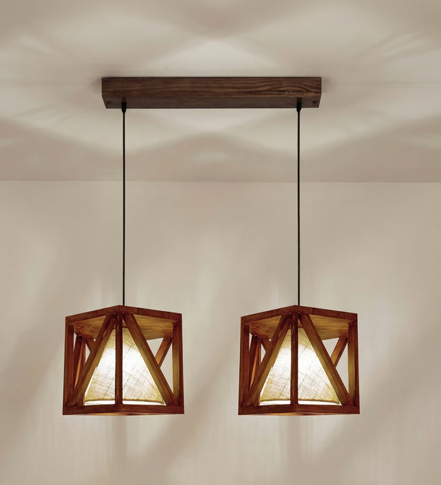 Symmetric Hexa Brown 2 Series Hanging Light