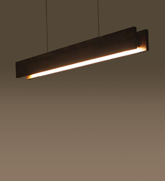 Synergy 48 Brown Wooden LED Hanging Lamp