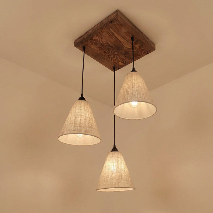 Terzo Beige Cluster Hanging Lamp