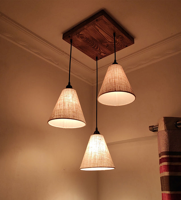 Terzo Beige Cluster Hanging Lamp