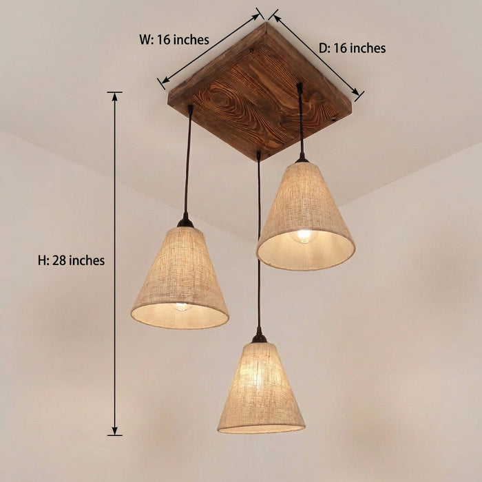 Terzo Beige Cluster Hanging Lamp