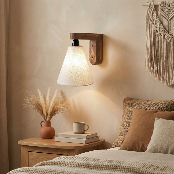 Terzo Brown Wooden Wall Light