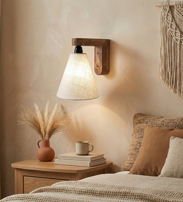 Terzo Brown Wooden Wall Light