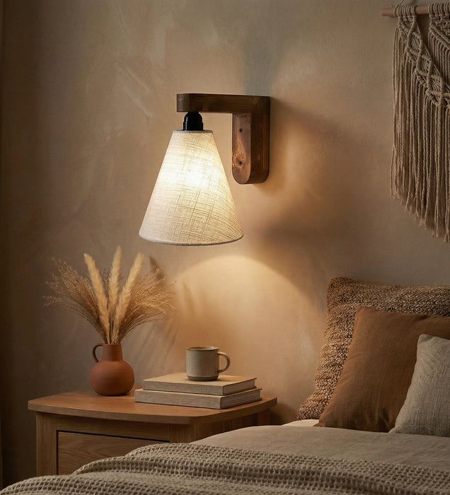 Terzo Brown Wooden Wall Light