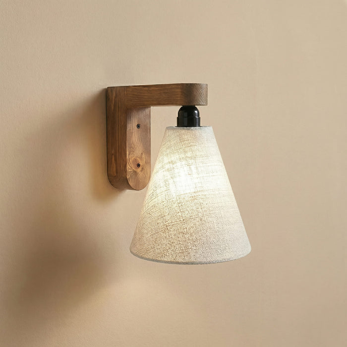 Terzo Brown Wooden Wall Light