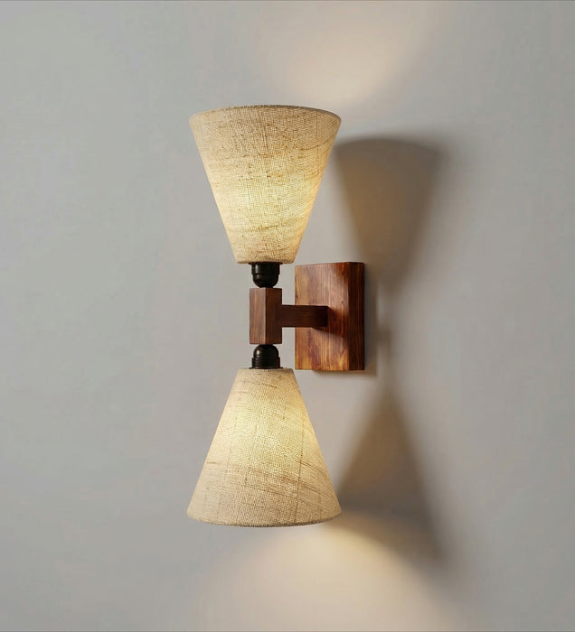 Terzo Duo Brown Wooden Wall Light