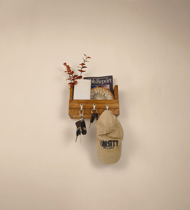 Tivoli Wooden Wall Organiser with Key Holders