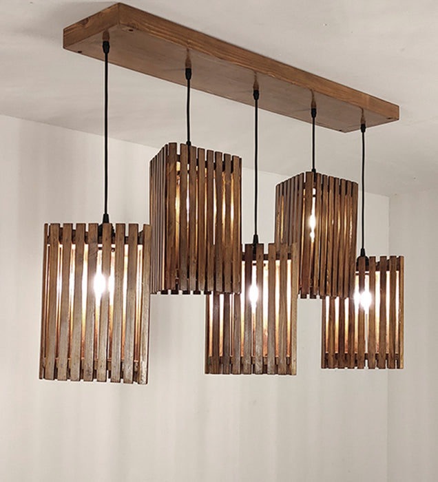 Trikona Brown 5 Series Hanging Lamp