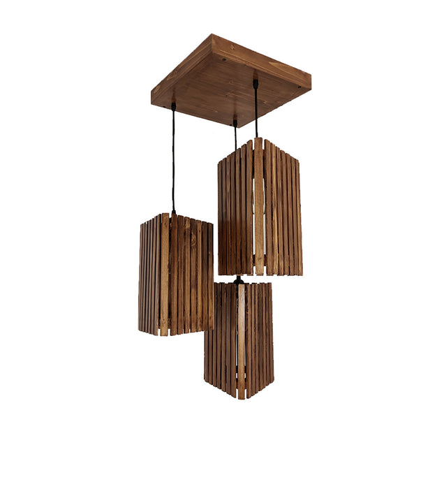 Trikona Brown Cluster Hanging Lamp