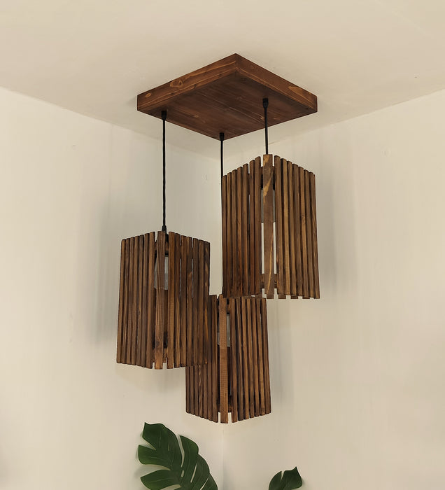 Trikona Brown Cluster Hanging Lamp