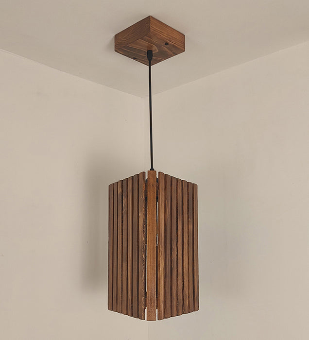 Trika Brown Wooden Single Hanging Lamp