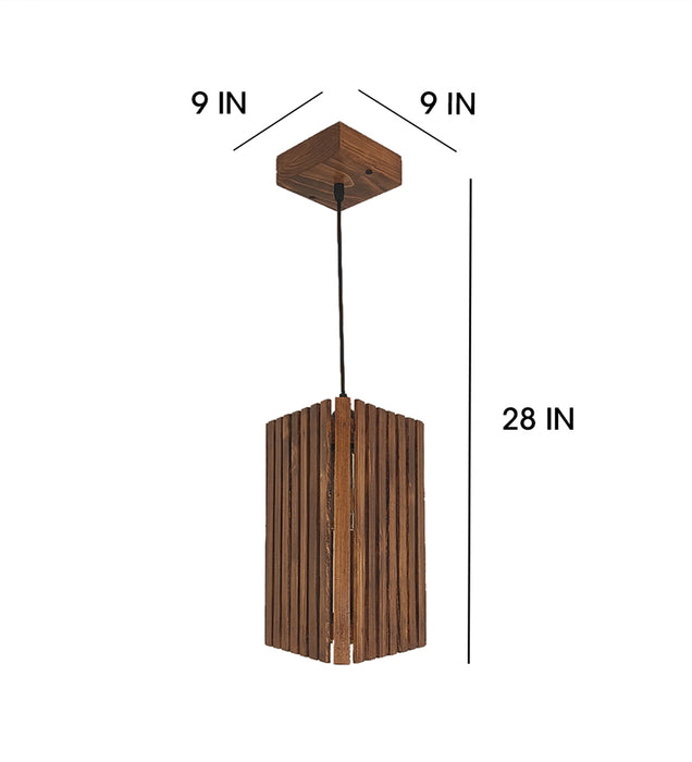 Trika Brown Wooden Single Hanging Lamp