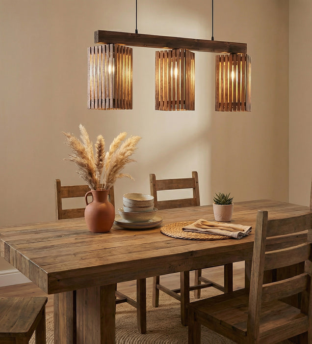 Trikona Brown 3 Series Hanging Lamp