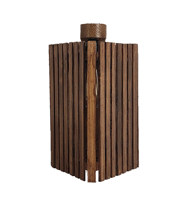 Trikona Brown Wooden Wall Light