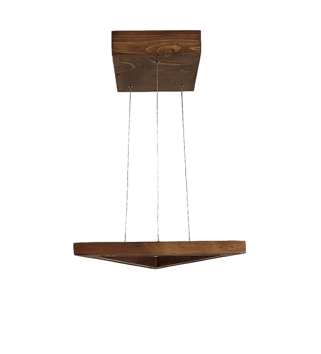 Trine Brown Triangular LED Hanging Lamp