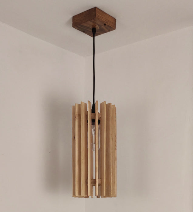 Ventuse Beige Wooden Single Hanging Lamp