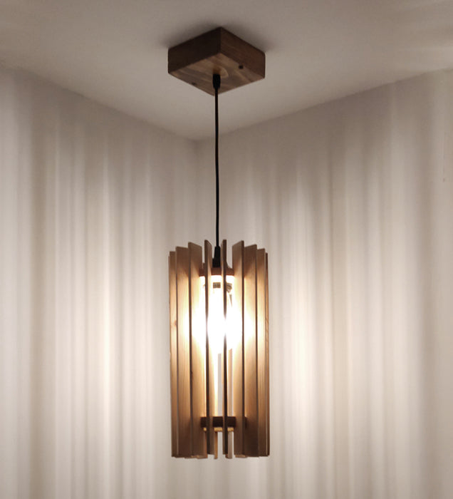 Ventuse Beige Wooden Single Hanging Lamp