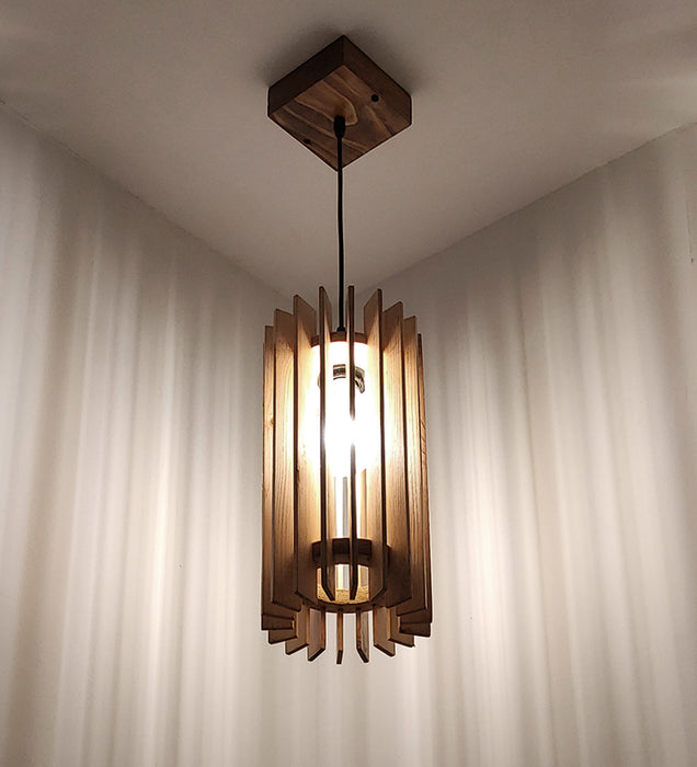 Ventuse Beige Wooden Single Hanging Lamp