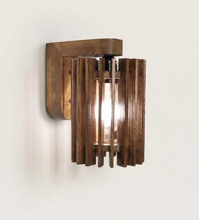 Ventus Brown Wooden Wall Light