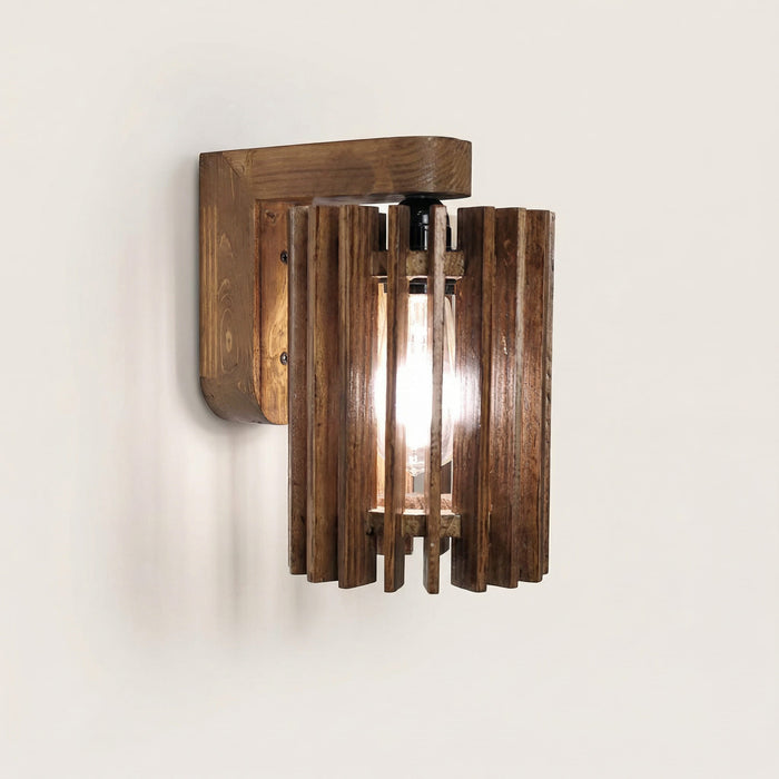 Ventus Brown Wooden Wall Light