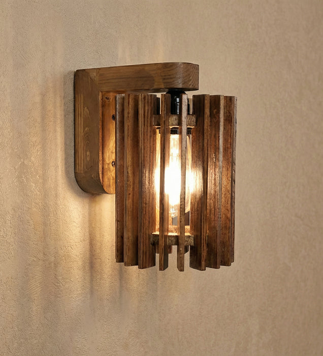 Ventus Brown Wooden Wall Light