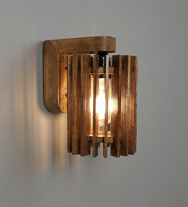 Ventus Brown Wooden Wall Light