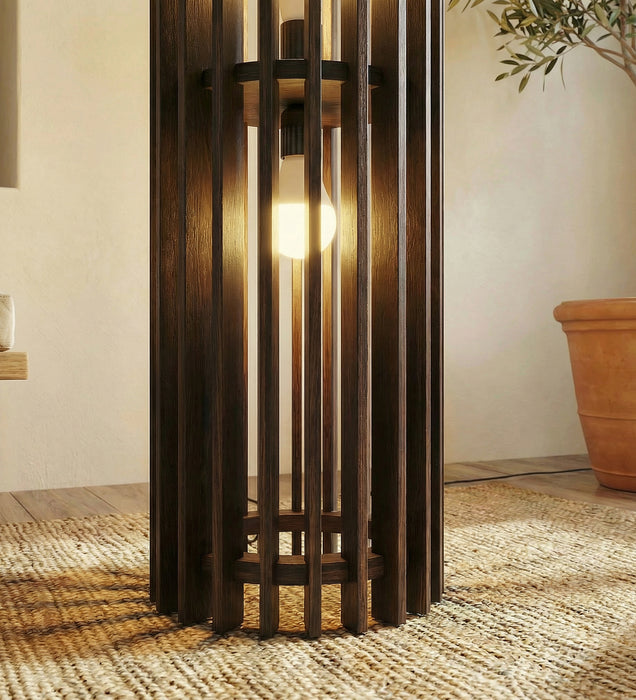 Ventus Duo Wooden Floor Lamp