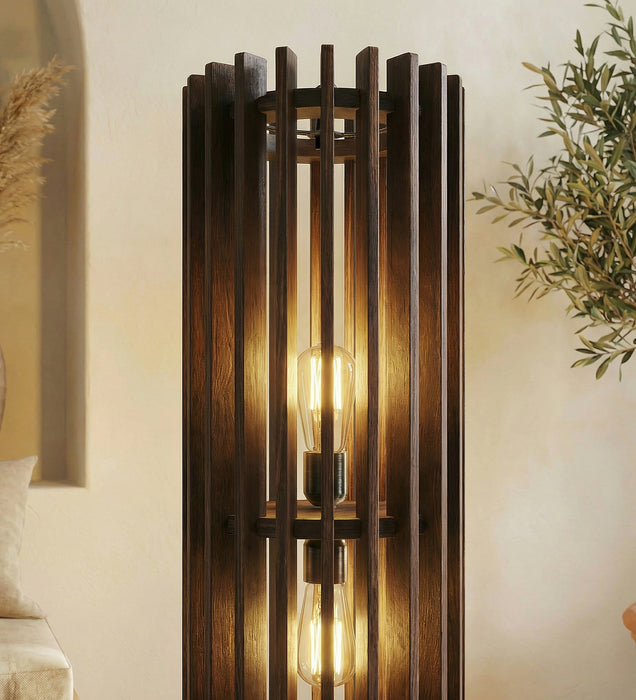 Ventus Duo Wooden Floor Lamp
