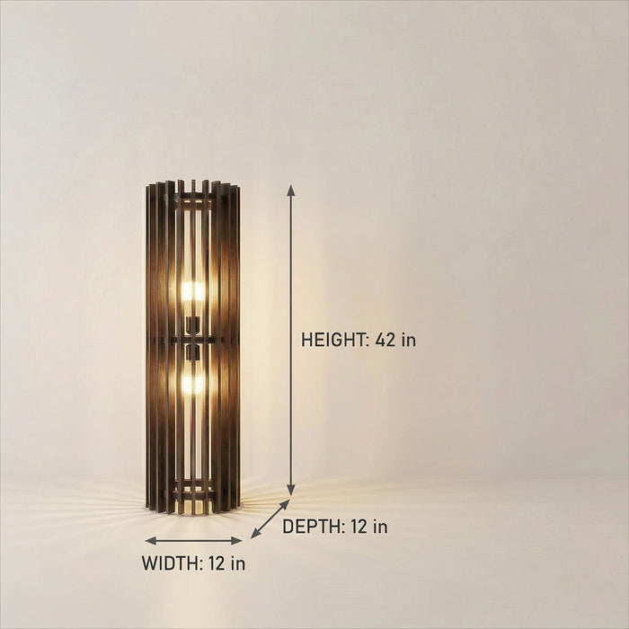 Ventus Duo Wooden Floor Lamp