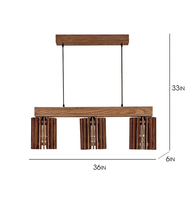 Ventus Brown Wooden Series Hanging Lamp
