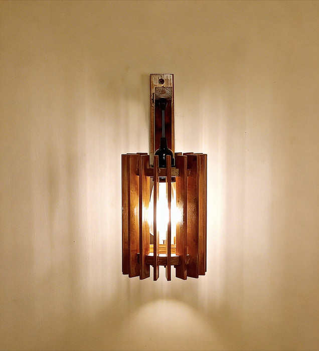 Ventus L Brown Wooden Wall Light