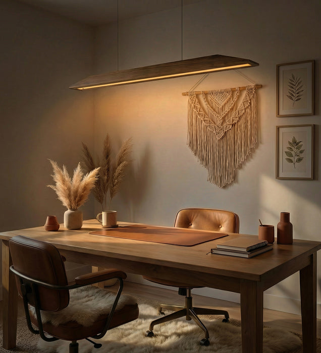 Venus 48 Brown Wooden LED Hanging Lamp