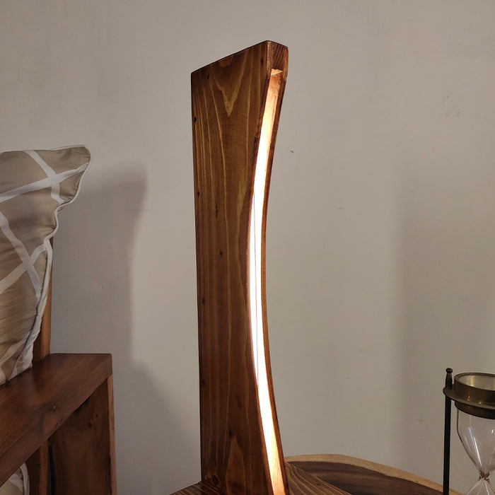 Arc LED Wooden Table Lamp