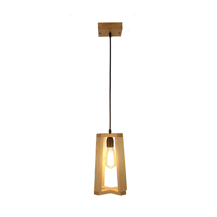 Blender Beige Wooden Single Hanging Lamp