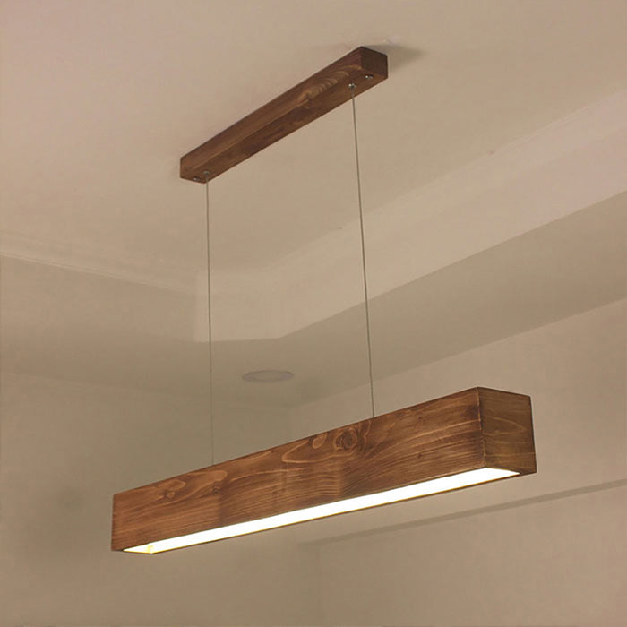 Clara 36 Brown Wooden LED Hanging Lamp