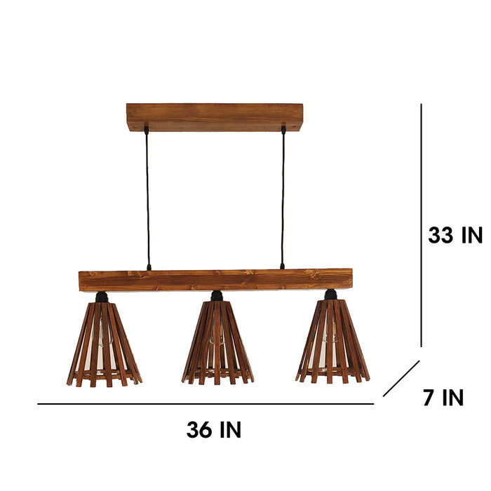 Funnel Brown 3 Series Hanging Lamp