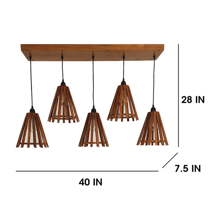 Funnel Brown 5 Series Hanging Lamp