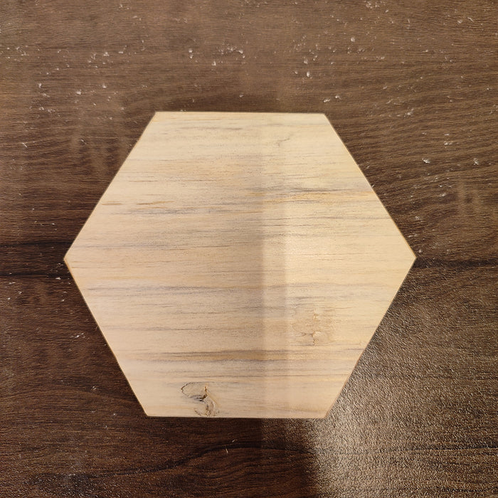 Hexagon Wooden Coaster Set