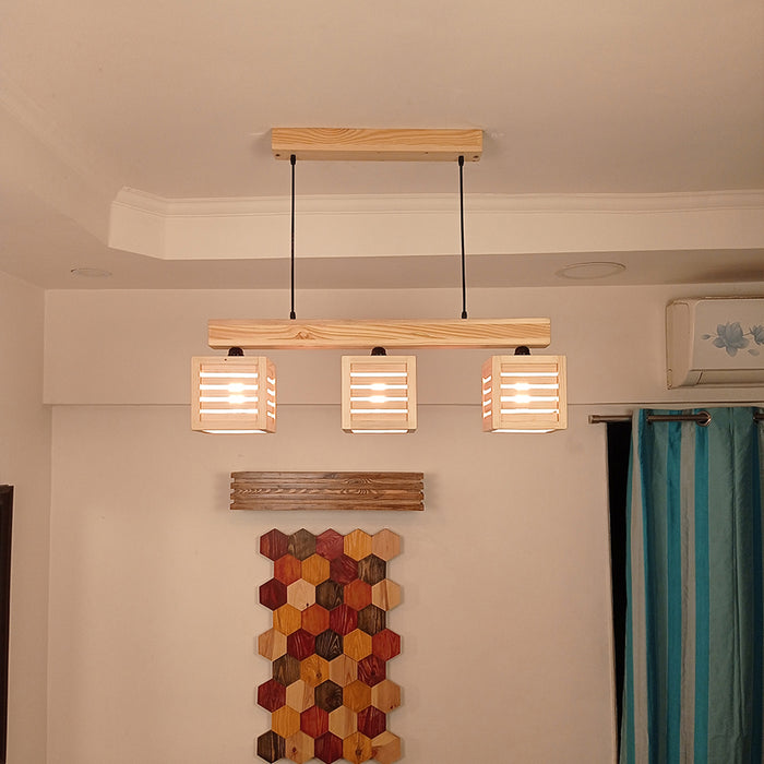 Lyon Beige Wooden Series Hanging Lamp
