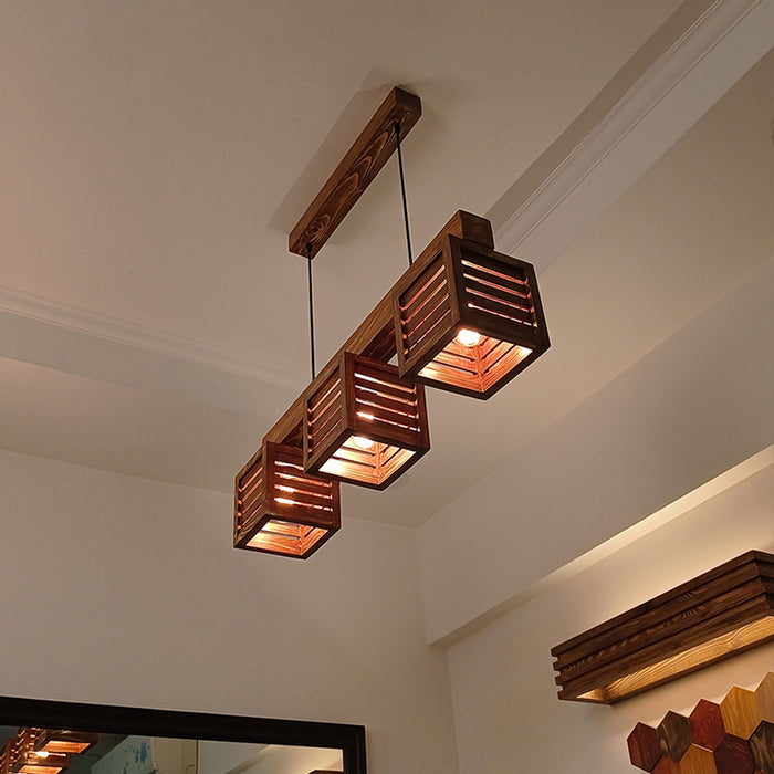 Lyon Brown Wooden Series Hanging Lamp